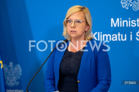  16.08.2022 WARSZAWA<br />
KONFERENCJA PRASOWA MINISTER KLIMATU ANNY MOSKWY W WARSZAWIE<br />
N/Z ANNA MOSKWA<br />
FOT. MARCIN BANASZKIEWICZ/FOTONEWS  