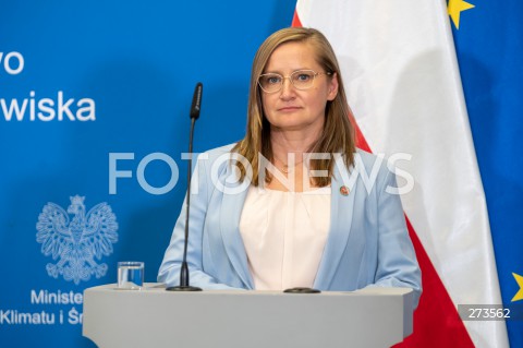  16.08.2022 WARSZAWA<br />
KONFERENCJA PRASOWA MINISTER KLIMATU ANNY MOSKWY W WARSZAWIE<br />
N/Z MAGDA GOSK<br />
FOT. MARCIN BANASZKIEWICZ/FOTONEWS  