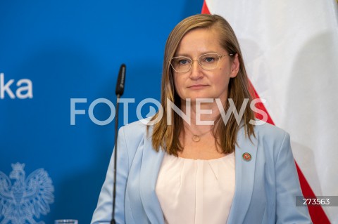  16.08.2022 WARSZAWA<br />
KONFERENCJA PRASOWA MINISTER KLIMATU ANNY MOSKWY W WARSZAWIE<br />
N/Z MAGDA GOSK<br />
FOT. MARCIN BANASZKIEWICZ/FOTONEWS  