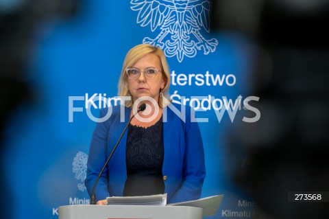  16.08.2022 WARSZAWA<br />
KONFERENCJA PRASOWA MINISTER KLIMATU ANNY MOSKWY W WARSZAWIE<br />
N/Z ANNA MOSKWA<br />
FOT. MARCIN BANASZKIEWICZ/FOTONEWS  