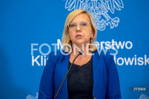  16.08.2022 WARSZAWA<br />
KONFERENCJA PRASOWA MINISTER KLIMATU ANNY MOSKWY W WARSZAWIE<br />
N/Z ANNA MOSKWA<br />
FOT. MARCIN BANASZKIEWICZ/FOTONEWS  