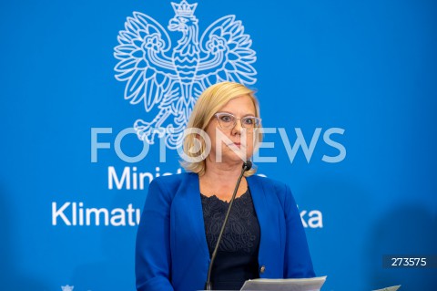  16.08.2022 WARSZAWA<br />
KONFERENCJA PRASOWA MINISTER KLIMATU ANNY MOSKWY W WARSZAWIE<br />
N/Z ANNA MOSKWA<br />
FOT. MARCIN BANASZKIEWICZ/FOTONEWS  