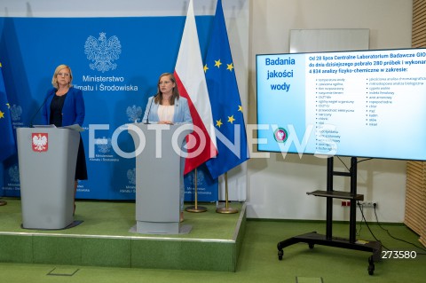  16.08.2022 WARSZAWA<br />
KONFERENCJA PRASOWA MINISTER KLIMATU ANNY MOSKWY W WARSZAWIE<br />
N/Z ANNA MOSKWA MAGDA GOSK<br />
FOT. MARCIN BANASZKIEWICZ/FOTONEWS  