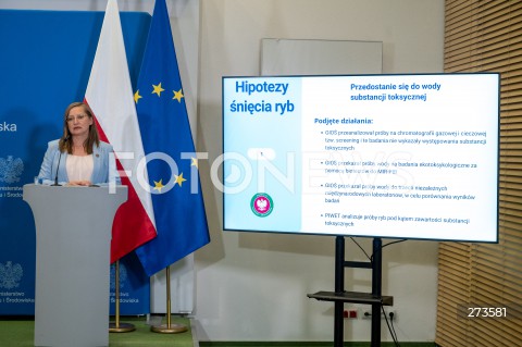  16.08.2022 WARSZAWA<br />
KONFERENCJA PRASOWA MINISTER KLIMATU ANNY MOSKWY W WARSZAWIE<br />
N/Z MAGDA GOSK<br />
FOT. MARCIN BANASZKIEWICZ/FOTONEWS  