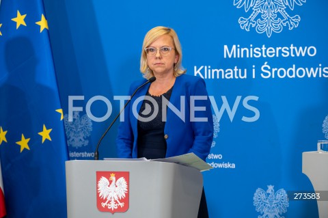  16.08.2022 WARSZAWA<br />
KONFERENCJA PRASOWA MINISTER KLIMATU ANNY MOSKWY W WARSZAWIE<br />
N/Z ANNA MOSKWA<br />
FOT. MARCIN BANASZKIEWICZ/FOTONEWS  