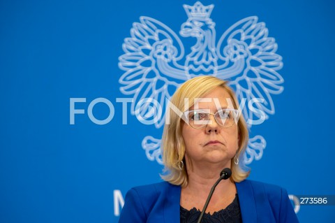  16.08.2022 WARSZAWA<br />
KONFERENCJA PRASOWA MINISTER KLIMATU ANNY MOSKWY W WARSZAWIE<br />
N/Z ANNA MOSKWA<br />
FOT. MARCIN BANASZKIEWICZ/FOTONEWS  