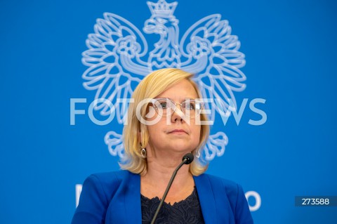  16.08.2022 WARSZAWA<br />
KONFERENCJA PRASOWA MINISTER KLIMATU ANNY MOSKWY W WARSZAWIE<br />
N/Z ANNA MOSKWA<br />
FOT. MARCIN BANASZKIEWICZ/FOTONEWS  