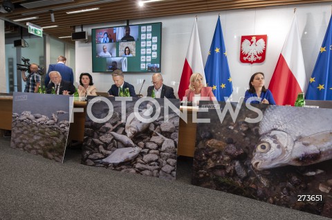 Posiedzenie połączonych komisji sejmowych nt. katastrofy ekologicznej w Odrze w Warszawie