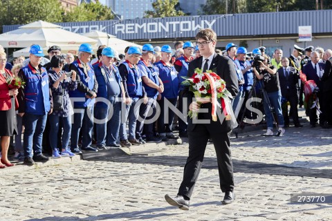  31.08.2022 GDANSK<br />
OBCHODY ROCZNICY SIERPNIA1980 I POWSTANIA SOLIDARNOSCI KK NSZZ S W SALI BHP I PRZY BRAMIE NUMER 2 W GDANSKU<br />
N/Z ALEKSANDER JANKOWSKI<br />
 