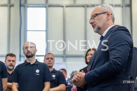  01.09.2022 JASIONKA K. RZESZOWA <br />
URUCHOMIENIE MEDEVAC HUB W JASIONCE Z UDZIALEM MINISTRA ZDROWIA POLSKI I UKRAINY ORAZ KOMISARZA DO SPRAW ZARZADZANIA KRYZYSOWEGO. MEDYCZNY HUB MA SLUZYC PACJENTOM Z UKRAINY <br />
N/Z MINISTER ZDROWIA ADAM NIEDZIELSKI <br />
 