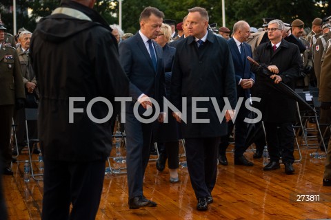  01.09.2022 GDANSK<br />
OBCHODY 83. ROCZNICY WYBUCHU II WOJNY SWIATOWEJ NA WESTERPLATTE<br />
N/Z MARIUSZ BLASZCZAK PREZYDENT RP ANDRZEJ DUDA<br />
 