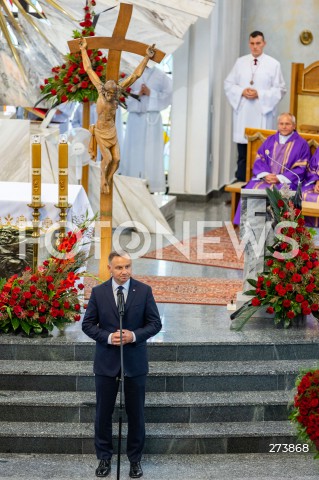  02.09.2022 RZESZOW <br />
POGRZEB BYLEGO PREZYDENTA RZESZOWA TADEUSZA FERENCA <br />
N/Z PREZYDENT RP ANDRZEJ DUDA <br />
 