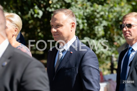  03.09.2022 WARSZAWA OGROD SASKI<br />
NARODOWE CZYTANIE BALLAD I ROMANSOW ADAMA MICKIEWICZA W WARSZAWIE Z UDZIALEM PARY PREZYDENCKIEJ<br />
N/Z PREZYDENT ANDRZEJ DUDA<br />
FOT. MARCIN BANASZKIEWICZ/FOTONEWS  