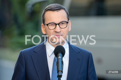  05.09.2022 WARSZAWA<br />
KONFERENCJA PRASOWA PREMIERA MATEUSZA MORAWIECKIEGO <br />
N/Z PREMIER MATEUSZ MORAWIECKI<br />
FOT. MARCIN BANASZKIEWICZ/FOTONEWS  