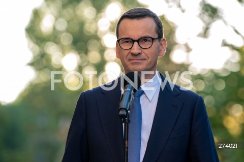  05.09.2022 WARSZAWA<br />
KONFERENCJA PRASOWA PREMIERA MATEUSZA MORAWIECKIEGO <br />
N/Z PREMIER MATEUSZ MORAWIECKI<br />
FOT. MARCIN BANASZKIEWICZ/FOTONEWS  