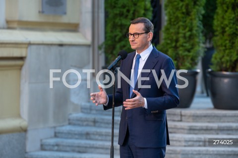  05.09.2022 WARSZAWA<br />
KONFERENCJA PRASOWA PREMIERA MATEUSZA MORAWIECKIEGO <br />
N/Z PREMIER MATEUSZ MORAWIECKI<br />
FOT. MARCIN BANASZKIEWICZ/FOTONEWS  