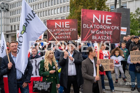  01.10.2022 WARSZAWA<br />
PROTEST PRZECIWKO BUDOWIE CENTRALNEGO PORTU KOMUNIKACYJNEGO<br />
N/Z MICHAL KOLODZIEJCZAK<br />
FOT. MARCIN BANASZKIEWICZ/FOTONEWS  