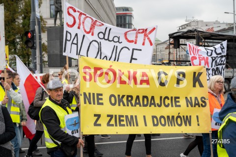 Protest przeciwko budowie Centralnego Portu Komunikacyjnego w Warszawie