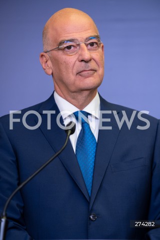  05.10.2022 WARSZAWA<br />
KONFERENCJA PRASOWA MINISTROW SPRAW ZAGRANICZNYCH POLSKI I GRECJI<br />
<br />
PRESS CONFERENCE OF THE FOREIGN MINISTERS OF POLAND AND GREECE<br />
<br />
N/Z NIKOS DENDIAS<br />
FOT. MARCIN BANASZKIEWICZ/FOTONEWS  