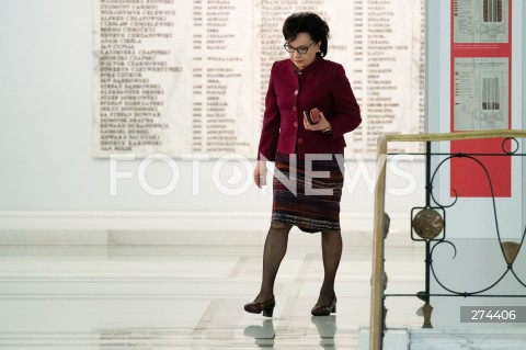  07.10.2022 WARSZAWA SEJM <br />
POSIEDZENIE SEJMU <br />
N/Z MARSZALEK SEJMU ELZBIETA WITEK<br />
FOT. MARCIN BANASZKIEWICZ/FOTONEWS 