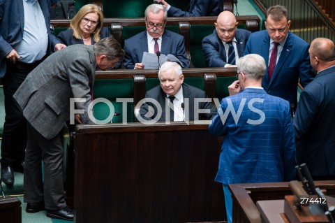  07.10.2022 WARSZAWA SEJM <br />
POSIEDZENIE SEJMU <br />
N/Z JAROSLAW KACZYNSKI MAREK KUCHCINSKI <br />
FOT. MARCIN BANASZKIEWICZ/FOTONEWS 