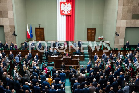  07.10.2022 WARSZAWA SEJM <br />
POSIEDZENIE SEJMU <br />
N/Z SALA PLENARNA MINUTA CISZY WIDOK VIEW<br />
FOT. MARCIN BANASZKIEWICZ/FOTONEWS 