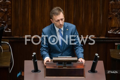  07.10.2022 WARSZAWA SEJM <br />
POSIEDZENIE SEJMU <br />
N/Z LUKASZ SCHREIBER<br />
FOT. MARCIN BANASZKIEWICZ/FOTONEWS 