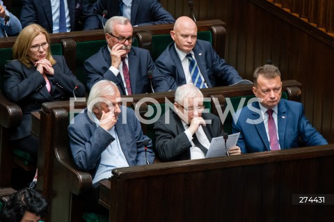  07.10.2022 WARSZAWA SEJM <br />
POSIEDZENIE SEJMU <br />
N/Z RYSZARD TERLECKI JAROSLAW KACZYNSKI MARIUSZ BLASZCZAK<br />
FOT. MARCIN BANASZKIEWICZ/FOTONEWS 