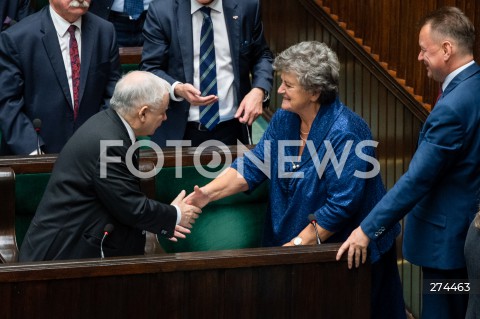  07.10.2022 WARSZAWA SEJM <br />
POSIEDZENIE SEJMU <br />
N/Z GABRIELA MASLOWSKA JAROSLAW KACZYNSKI MARIUSZ BLASZCZAK WYBOR CZLONKOW DO RADY POLITYKI PIENIEZNEJ <br />
FOT. MARCIN BANASZKIEWICZ/FOTONEWS 