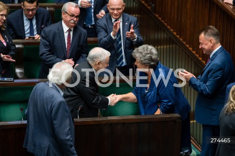  07.10.2022 WARSZAWA SEJM <br />
POSIEDZENIE SEJMU <br />
N/Z GABRIELA MASLOWSKA JAROSLAW KACZYNSKI MARIUSZ BLASZCZAK WYBOR CZLONKOW DO RADY POLITYKI PIENIEZNEJ <br />
FOT. MARCIN BANASZKIEWICZ/FOTONEWS 