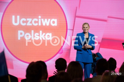  22.10.2022 WARSZAWA<br />
KONWENCJA PARTII INICJATYWA POLSKA<br />
OPIEKUNCZA POLSKA<br />
N/Z BARBARA NOWACKA<br />
FOT. MARCIN BANASZKIEWICZ/FOTONEWS 