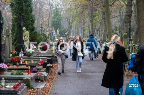  01.11.2022 WARSZAWA<br />
DZIEN WSZYSTKICH SWIETYCH<br />
CMENTARZ POWAZKOWSKI<br />
N/Z CMENTARZ KWESTA ALEJKA CMENTARNA<br />
FOT. MARCIN BANASZKIEWICZ/FOTONEWS  