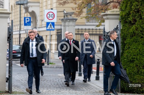  11.11.2022 WARSZAWA<br />
SWIETO NIEPODLEGLOSCI<br />
SKLADANIE WIENCOW POD POMNIKIEM IGNACEGO JANA PADEREWSKIEGO<br />
N/Z PREZYDENT ANDRZEJ DUDA<br />
FOT. MARCIN BANASZKIEWICZ/FOTONEWS  