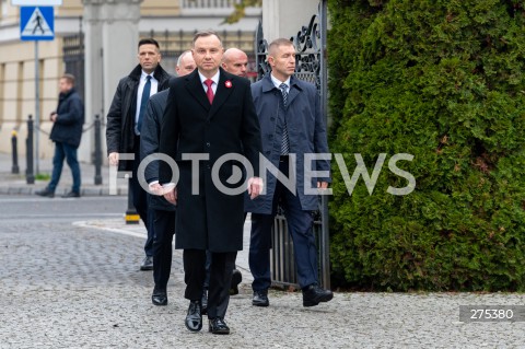  11.11.2022 WARSZAWA<br />
SWIETO NIEPODLEGLOSCI<br />
SKLADANIE WIENCOW POD POMNIKIEM IGNACEGO JANA PADEREWSKIEGO<br />
N/Z PREZYDENT ANDRZEJ DUDA<br />
FOT. MARCIN BANASZKIEWICZ/FOTONEWS  