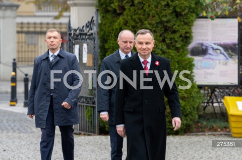  11.11.2022 WARSZAWA<br />
SWIETO NIEPODLEGLOSCI<br />
SKLADANIE WIENCOW POD POMNIKIEM IGNACEGO JANA PADEREWSKIEGO<br />
N/Z PREZYDENT ANDRZEJ DUDA<br />
FOT. MARCIN BANASZKIEWICZ/FOTONEWS  
