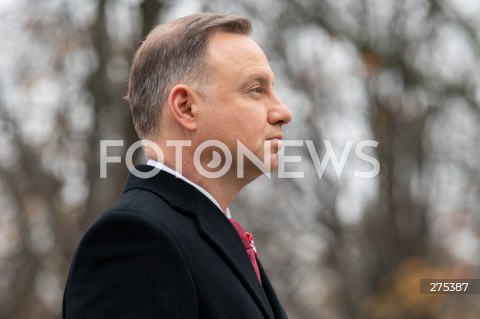  11.11.2022 WARSZAWA<br />
SWIETO NIEPODLEGLOSCI<br />
SKLADANIE WIENCOW POD POMNIKIEM IGNACEGO JANA PADEREWSKIEGO<br />
N/Z PREZYDENT ANDRZEJ DUDA<br />
FOT. MARCIN BANASZKIEWICZ/FOTONEWS  