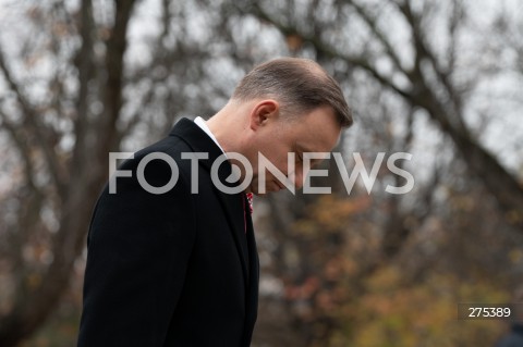  11.11.2022 WARSZAWA<br />
SWIETO NIEPODLEGLOSCI<br />
SKLADANIE WIENCOW POD POMNIKIEM IGNACEGO JANA PADEREWSKIEGO<br />
N/Z PREZYDENT ANDRZEJ DUDA<br />
FOT. MARCIN BANASZKIEWICZ/FOTONEWS  