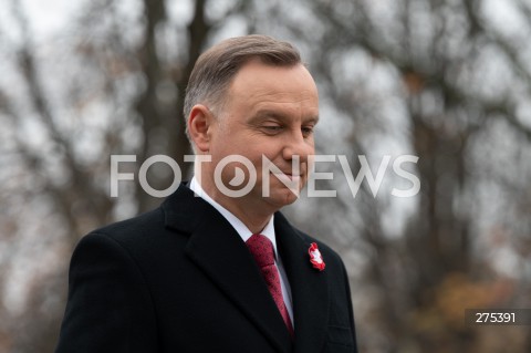 11.11.2022 WARSZAWA<br />
SWIETO NIEPODLEGLOSCI<br />
SKLADANIE WIENCOW POD POMNIKIEM IGNACEGO JANA PADEREWSKIEGO<br />
N/Z PREZYDENT ANDRZEJ DUDA<br />
FOT. MARCIN BANASZKIEWICZ/FOTONEWS  