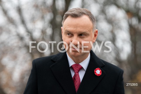  11.11.2022 WARSZAWA<br />
SWIETO NIEPODLEGLOSCI<br />
SKLADANIE WIENCOW POD POMNIKIEM IGNACEGO JANA PADEREWSKIEGO<br />
N/Z PREZYDENT ANDRZEJ DUDA<br />
FOT. MARCIN BANASZKIEWICZ/FOTONEWS  