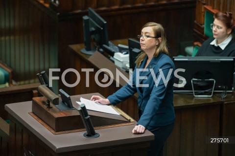  13.12.2022 WARSZAWA <br />
68. POSIEDZENIE SEJMU RP<br />
DEBATA NAD WNIOSKIEM O ODWOLANIE MINISTRA SPRAWIEDLIWOSCI ZBIGNIEWA ZIOBRO<br />
N/Z HANNA GIL PIATEK<br />
 