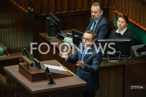  13.12.2022 WARSZAWA <br />
68. POSIEDZENIE SEJMU RP<br />
DEBATA NAD WNIOSKIEM O ODWOLANIE MINISTRA SPRAWIEDLIWOSCI ZBIGNIEWA ZIOBRO<br />
N/Z PIOTR SAK<br />
 