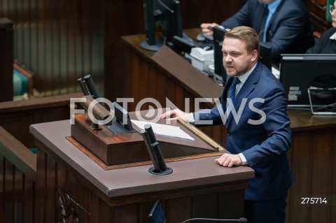  13.12.2022 WARSZAWA <br />
68. POSIEDZENIE SEJMU RP<br />
DEBATA NAD WNIOSKIEM O ODWOLANIE MINISTRA SPRAWIEDLIWOSCI ZBIGNIEWA ZIOBRO<br />
N/Z JACEK OZDOBA<br />
 