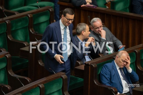  13.12.2022 WARSZAWA <br />
68. POSIEDZENIE SEJMU RP<br />
DEBATA NAD WNIOSKIEM O ODWOLANIE MINISTRA SPRAWIEDLIWOSCI ZBIGNIEWA ZIOBRO<br />
N/Z PREMIER MATEUSZ MORAWIECKI<br />
 