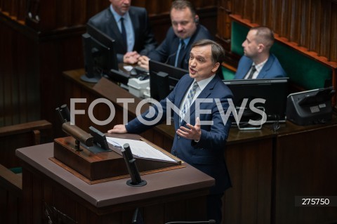  13.12.2022 WARSZAWA <br />
68. POSIEDZENIE SEJMU RP<br />
DEBATA NAD WNIOSKIEM O ODWOLANIE MINISTRA SPRAWIEDLIWOSCI ZBIGNIEWA ZIOBRO<br />
N/Z ZBIGNIEW ZIOBRO<br />
 