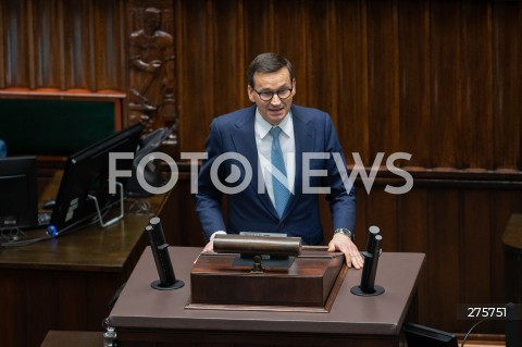  13.12.2022 WARSZAWA <br />
68. POSIEDZENIE SEJMU RP<br />
DEBATA NAD WNIOSKIEM O ODWOLANIE MINISTRA SPRAWIEDLIWOSCI ZBIGNIEWA ZIOBRO<br />
N/Z PREMIER MATEUSZ MORAWIECKI<br />
 