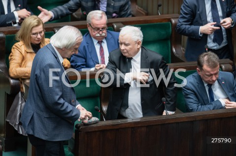  13.12.2022 WARSZAWA <br />
68. POSIEDZENIE SEJMU RP<br />
DEBATA NAD WNIOSKIEM O ODWOLANIE MINISTRA SPRAWIEDLIWOSCI ZBIGNIEWA ZIOBRO<br />
N/Z RYSZARD TERLECKI JAROSLAW KACZYNSKI MARIUSZ BLASZCZAK<br />
 