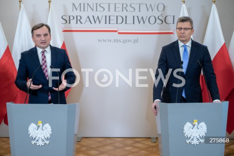 Konferencja w ministerstwie sprawiedliwości w Warszawie