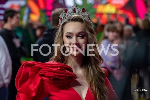  29.01.2023 WARSZAWA<br />
31 FINAL WIELKIEJ ORKIESTRY SWIATECZNEJ POMOCY (WOSP)<br />
N/Z ALEKSANDRA KLEPACZKA MISS POLSKI 2022<br />
FOT. MARCIN BANASZKIEWICZ/FOTONEWS  