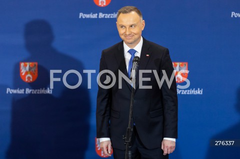  10.02.2023 BRZEZINY <br />
WIZYTA PREZYDENTA ANDRZEJA DUDY W BRZEZINACH<br />
N/Z PREZYDENT ANDRZEJ DUDA<br />
 