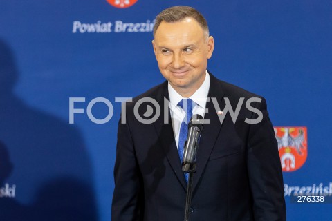  10.02.2023 BRZEZINY <br />
WIZYTA PREZYDENTA ANDRZEJA DUDY W BRZEZINACH<br />
N/Z PREZYDENT ANDRZEJ DUDA<br />
 